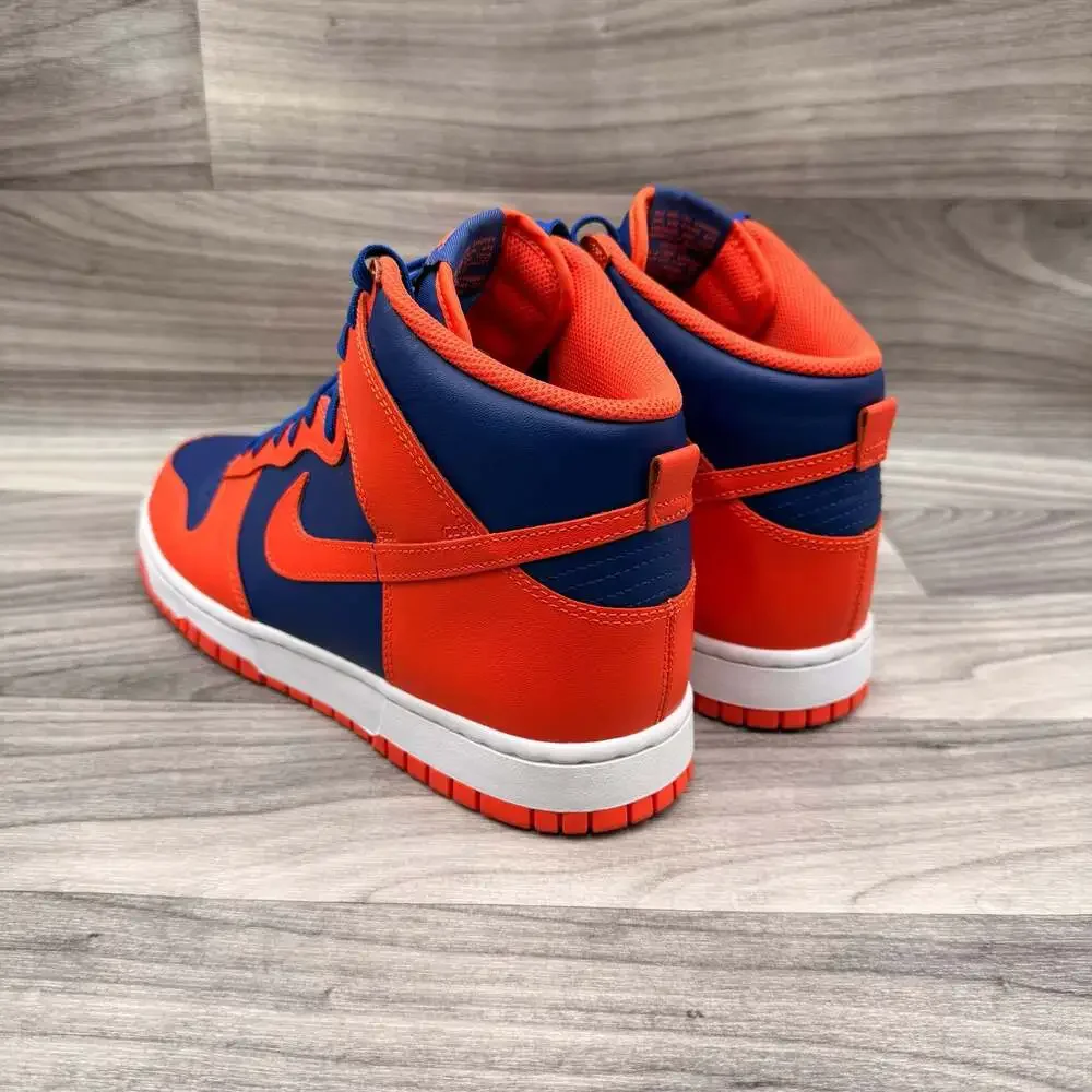 Nike Dunk High Retro 'Knicks' Men's Shoes Orange-Deep Royal DD1399-800
